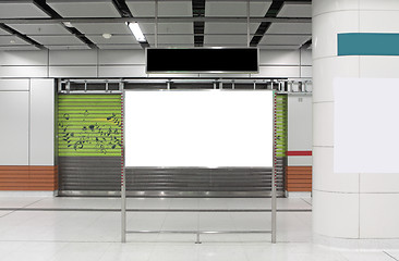 Image showing Billboard for advertisement use in a modern building 