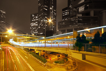 Image showing modern city traffic at night 