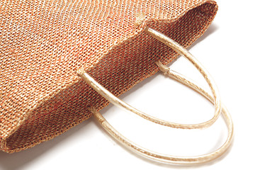 Image showing Wicker bamboo handbag 