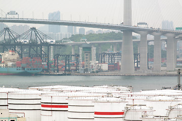 Image showing gas container and bridge 