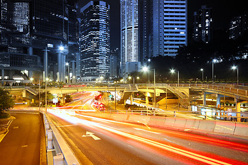 Image showing modern city traffic at night 