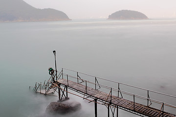 Image showing hong kong Swimming Shed in sea