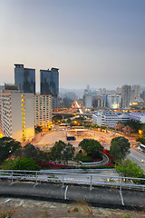 Image showing urban downtown night, hong kong 