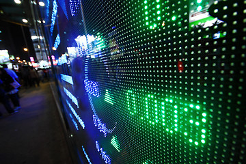 Image showing Colored ticker board