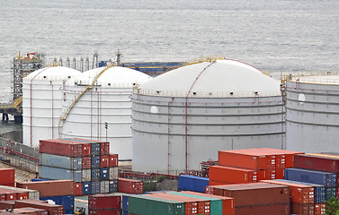 Image showing gas container and bridge 