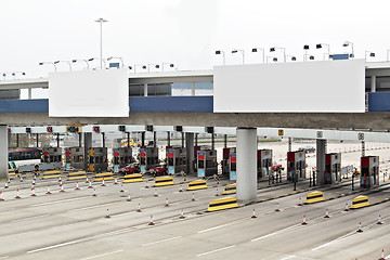 Image showing toll station and Billboard