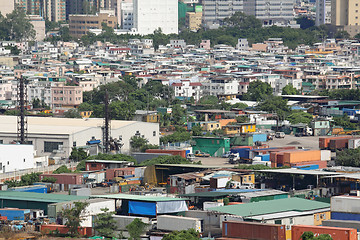 Image showing downtown city and old building 