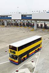 Image showing toll station and Billboard