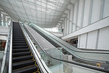 Image showing Escalator in the shopping mall