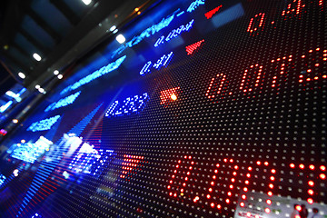 Image showing Colored ticker board