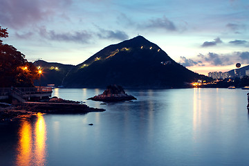 Image showing Sunrise over Lake