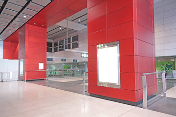 Image showing Large Billboard for advertisement use in a modern building 