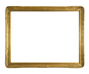 Image showing Antique gold ornate picture frame