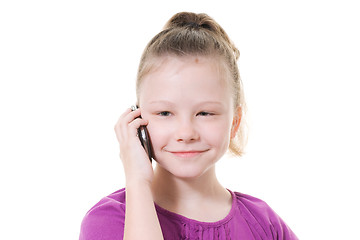 Image showing girl with mobile phone