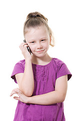 Image showing girl on mobile phone