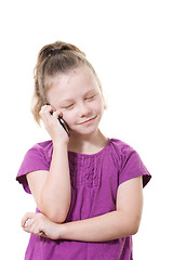 Image showing girl on mobile phone