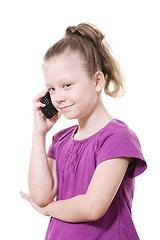 Image showing girl on mobile phone