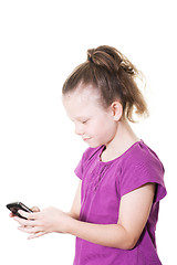 Image showing girl sending text message