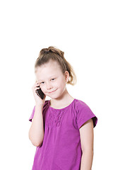 Image showing girl talking on mobile phone