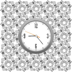 Image showing classic clock on the abstract wall background
