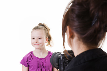 Image showing girl on photo shoot