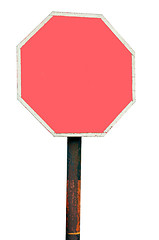 Image showing Blank red sign