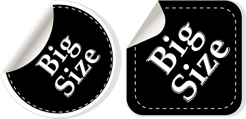 Image showing big size clothing stickers set