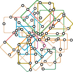 Image showing abstract background of a subway map