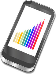 Image showing smart phone with graphic picture