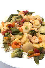 Image showing shrimp with vegetables