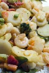 Image showing shrimp with vegetables