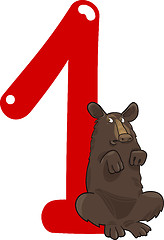 Image showing number one and bear