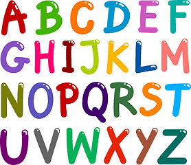 Image showing Colorful Capital Letters Alphabet