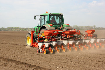 Image showing Seeding tractor