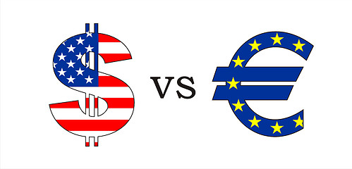 Image showing dollar vs euro