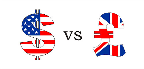 Image showing dollar vs pound