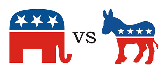 Image showing republican vs democratic