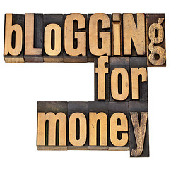 Image showing blogging for money
