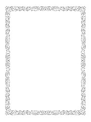 Image showing simple black ornamental decorative frame