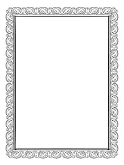 Image showing calligraphy penmanship curly baroque frame black