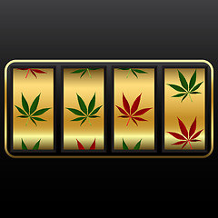 Image showing cannabis slot machine