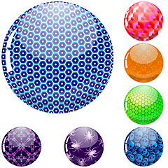Image showing glossy colorful abstract globes