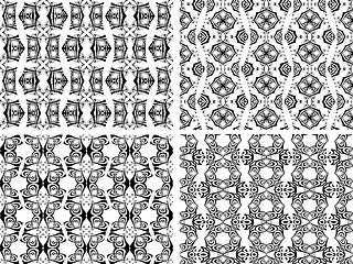 Image showing black and white seamless patterns 2