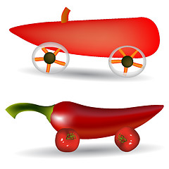 Image showing vegetable cars