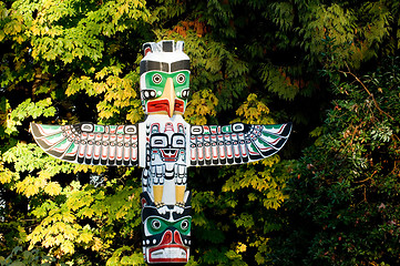 Image showing Totem poles