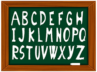 Image showing school board and alphabet