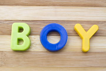 Image showing Letter magnets BOY