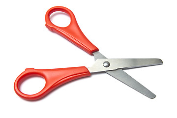 Image showing Red handled scissors 