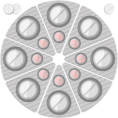 Image showing pills in a round blister pack