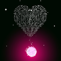 Image showing bubbling valentine pill